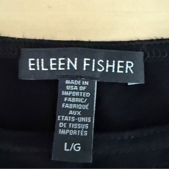 Eileen Fisher Black Sleeveless Crew Neck Classic Top - Picture 3 of 6